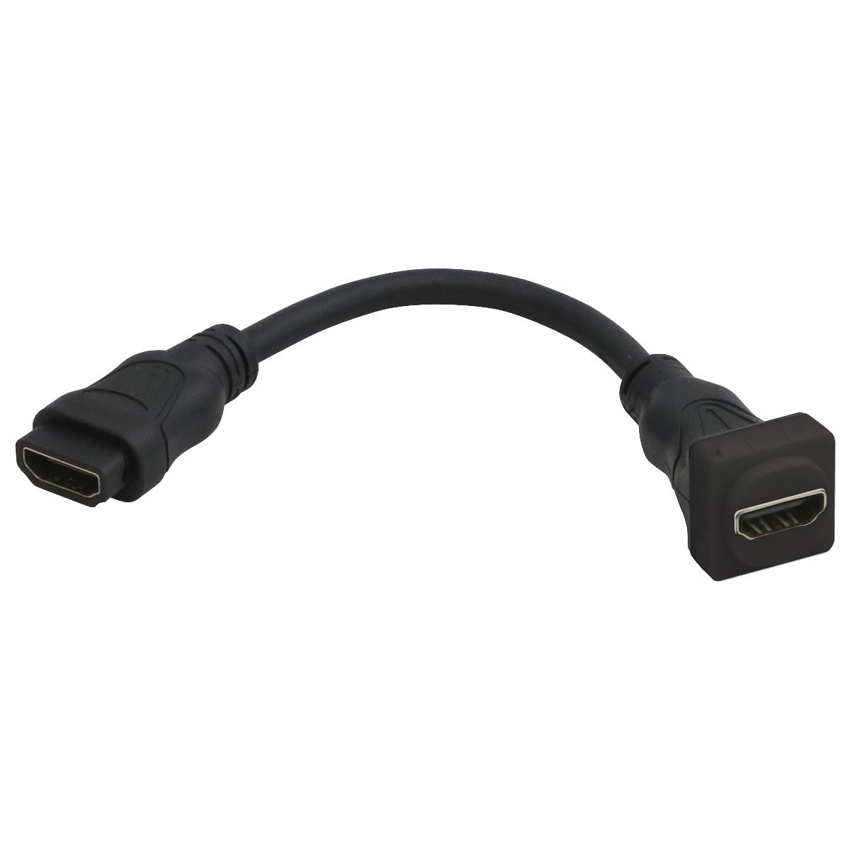 HDMI MECH F-F SHORT LEAD 10 PACK BLACK