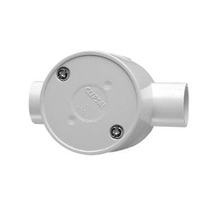 JUNCTION BOX ROUND DEEP PVC 25MM 2WAY