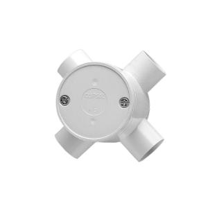 JUNCTION BOX ROUND DEEP PVC 25MM 4WAY