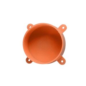 DISPOSABLE LID WITH LUGS PVC ORANGE