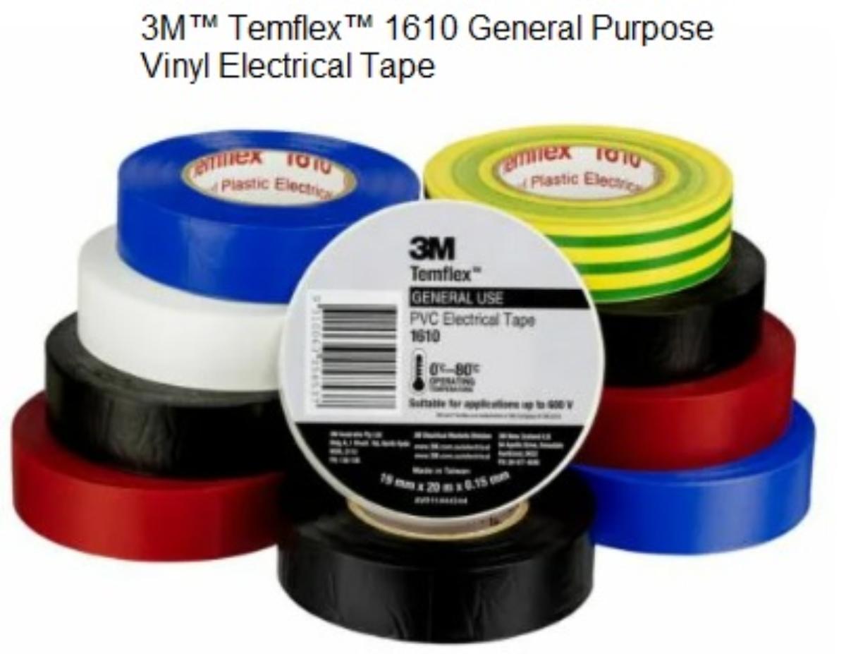 3M PVC INSULATION TAPE 19mm X 20M BLACK