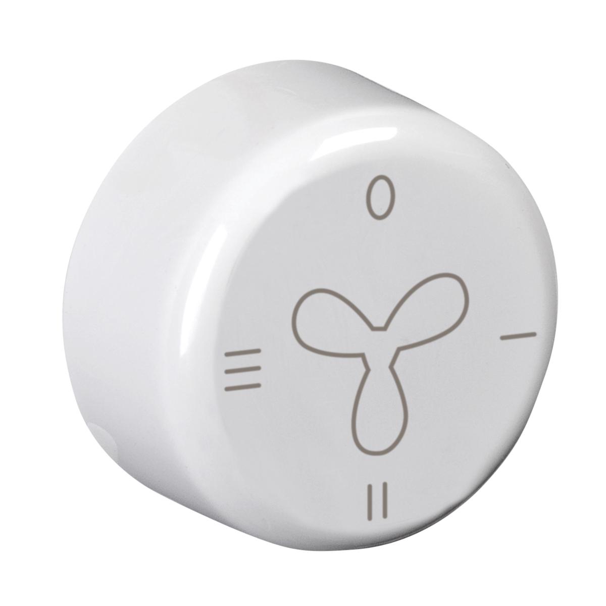 KNOB FAN CONTROL 3 SPEED WHITE