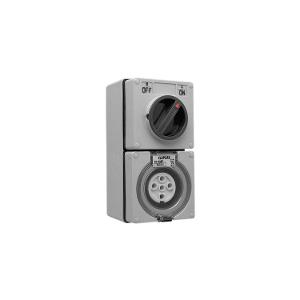 OUTLET SWITCHED IP66 5PIN 10A 500V GREY