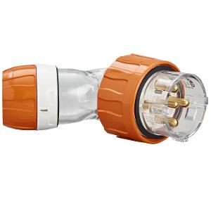 PLUG TOP IP66 ANG 5PIN 40A 500V ORG PLUG TOP IP66 ANG 5PIN 40A 500V ORG