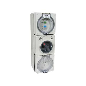 OUTLET SWT SOCK RCD IP66 3P 10A 500V R/O OUTLET SWT SOCK RCD IP66 3P 10A 500V R/O