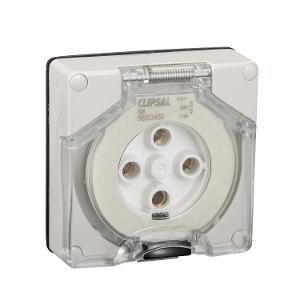 OUTLET SOCKET IP66 4PIN 50A 500V L/E GRY OUTLET SOCKET IP66 4PIN 50A 500V L/E GRY