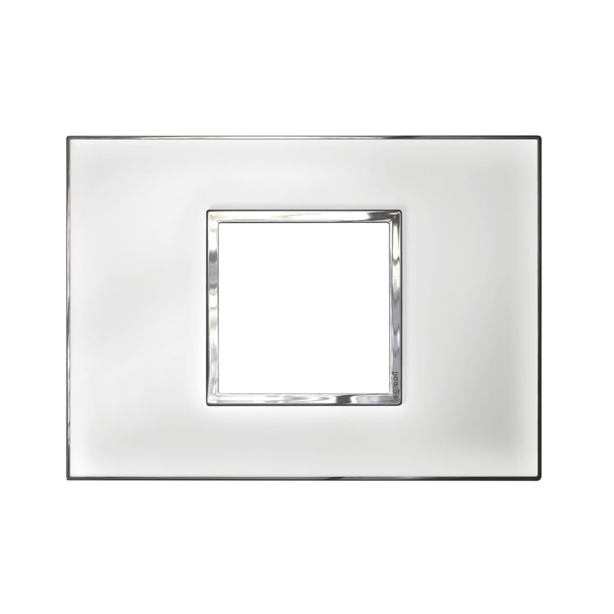 ARTEOR PLATE 2MOD SQUARE VERT MIR WHITE