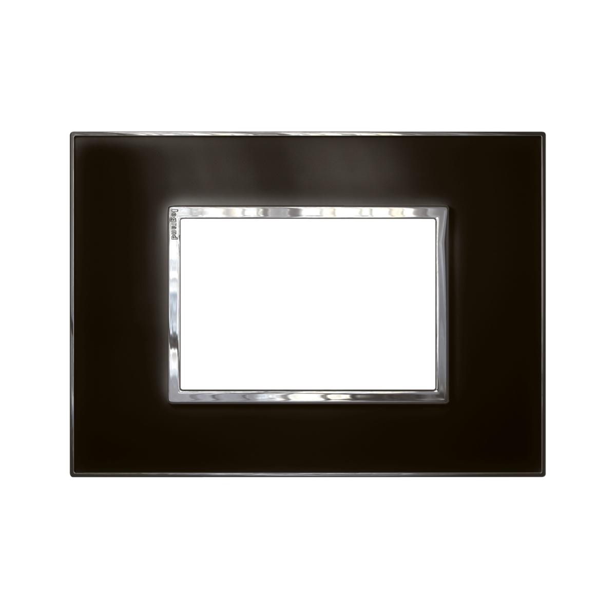 ARTEOR PLATE 3MOD SQUARE HORIZ MIR BLACK