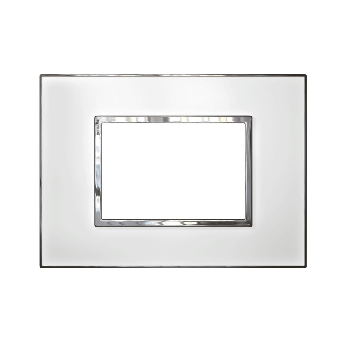 ARTEOR PLATE 3MOD SQUARE HORIZ MIR WHITE