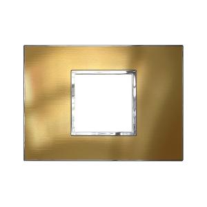 ARTEOR PLATE 2MOD SQUARE VERT GOLD BRASS ARTEOR PLATE 2MOD SQUARE VERT GOLD BRASS