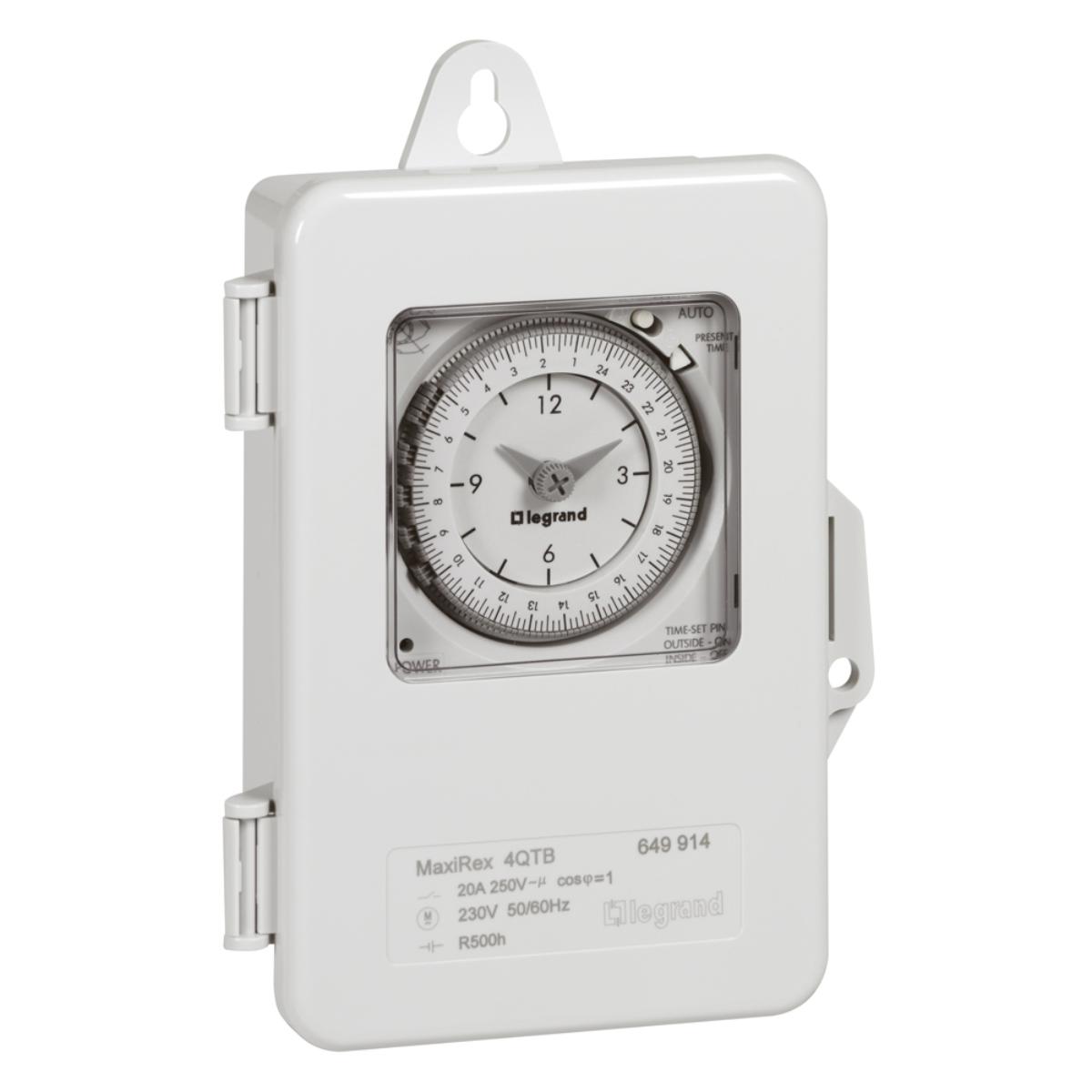 TIME SWITCH ANL 24HR & RES IP53 ENC 4QTB