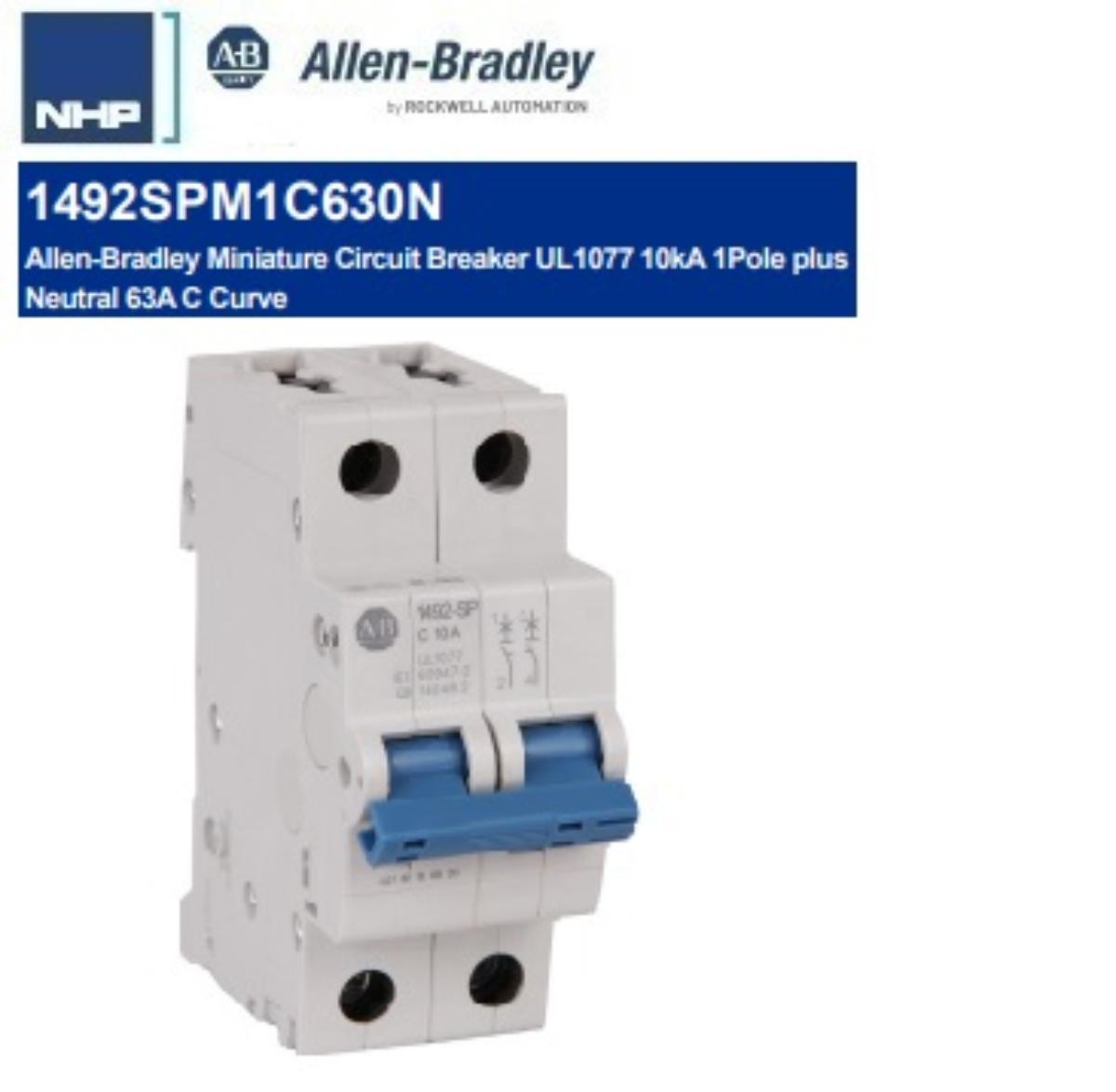 MCB UL1077 10KA 1P 63A C CURVE 1MODULE