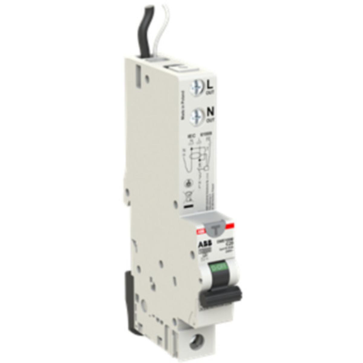 RCBO C CURVE 1P+N 16A 30MA 6KA CL A 1M