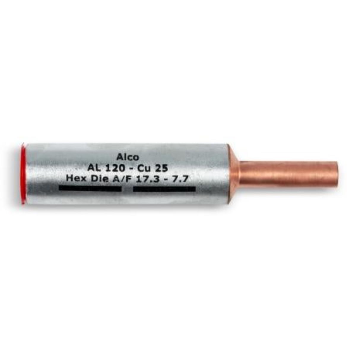 BI-METAL REDUCING LINK 120MM AL-25MM CU
