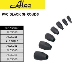 PVC SHROUD 29MM X 62MM BLACK PVC SHROUD 29MM X 62MM BLACK