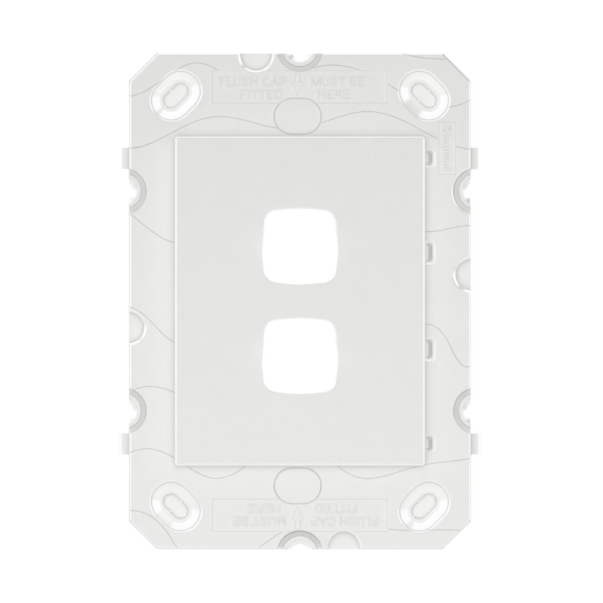 ARTEOR 2 GANG GRID ONLY C/WOUT MECH WHT