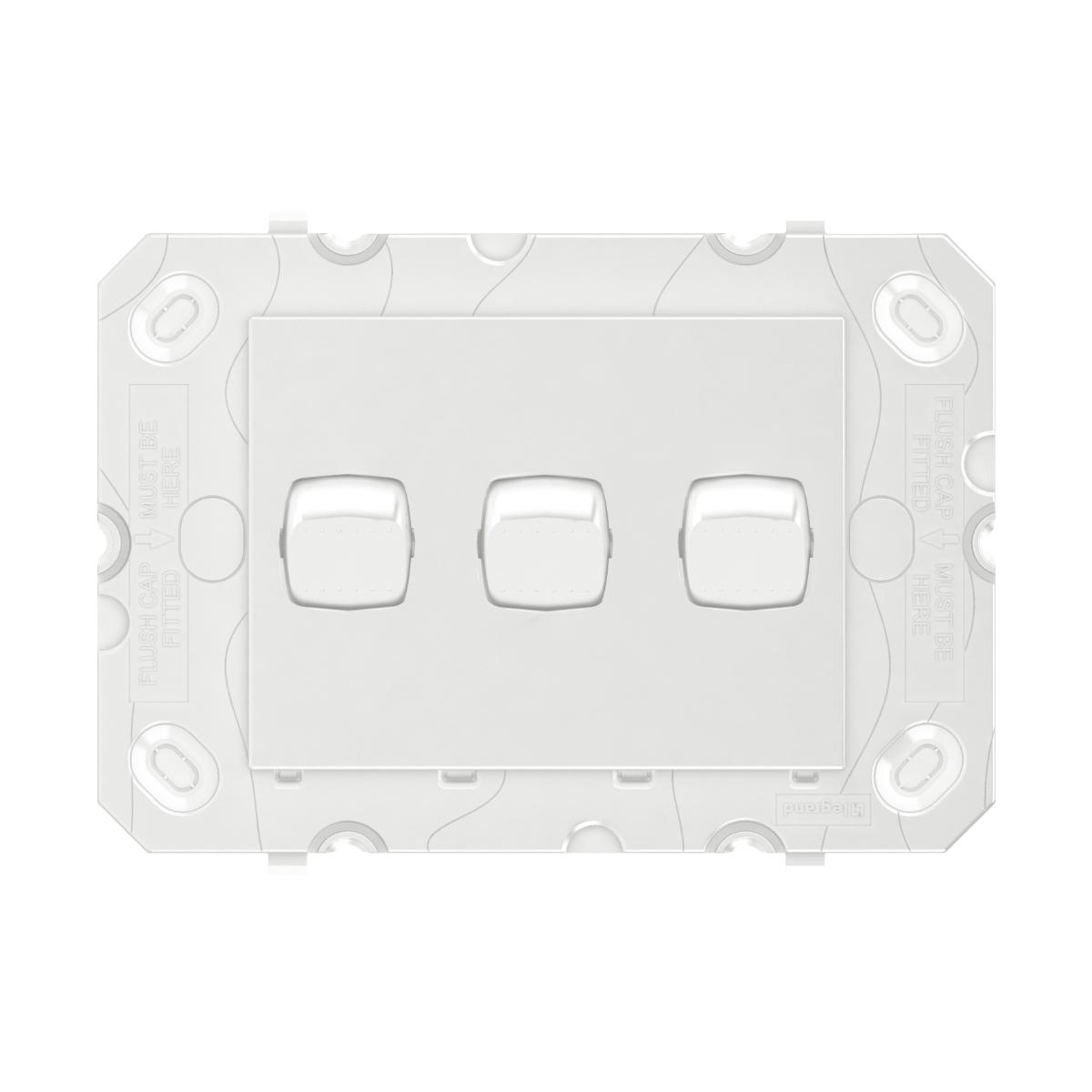 ARTEOR 3 GANG HORIZONTAL SW WHITE