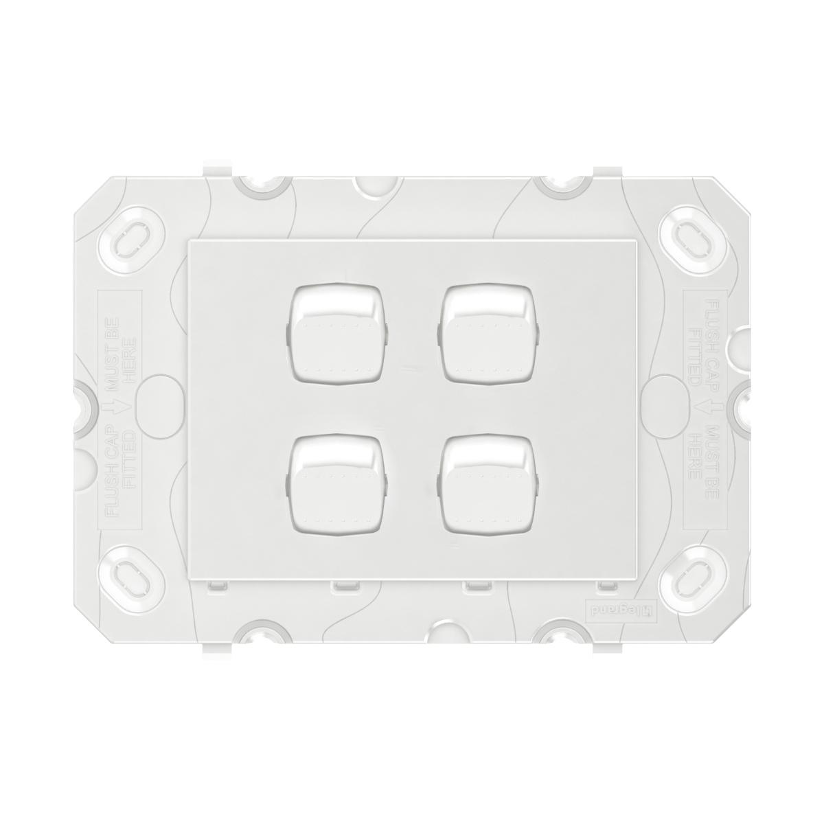 ARTEOR 4 GANG HORIZONTAL SW WHITE