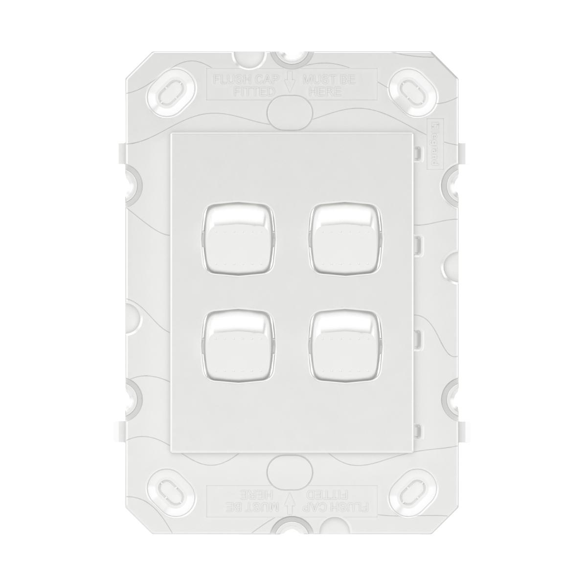 ARTEOR 4 GANG VERTICAL SW WHITE