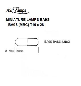 BA9S T10X28 6.3V 1W