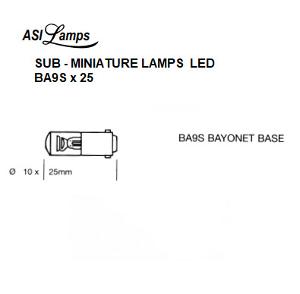 28V WHITE LED BA9S 1 CHIP LAMP