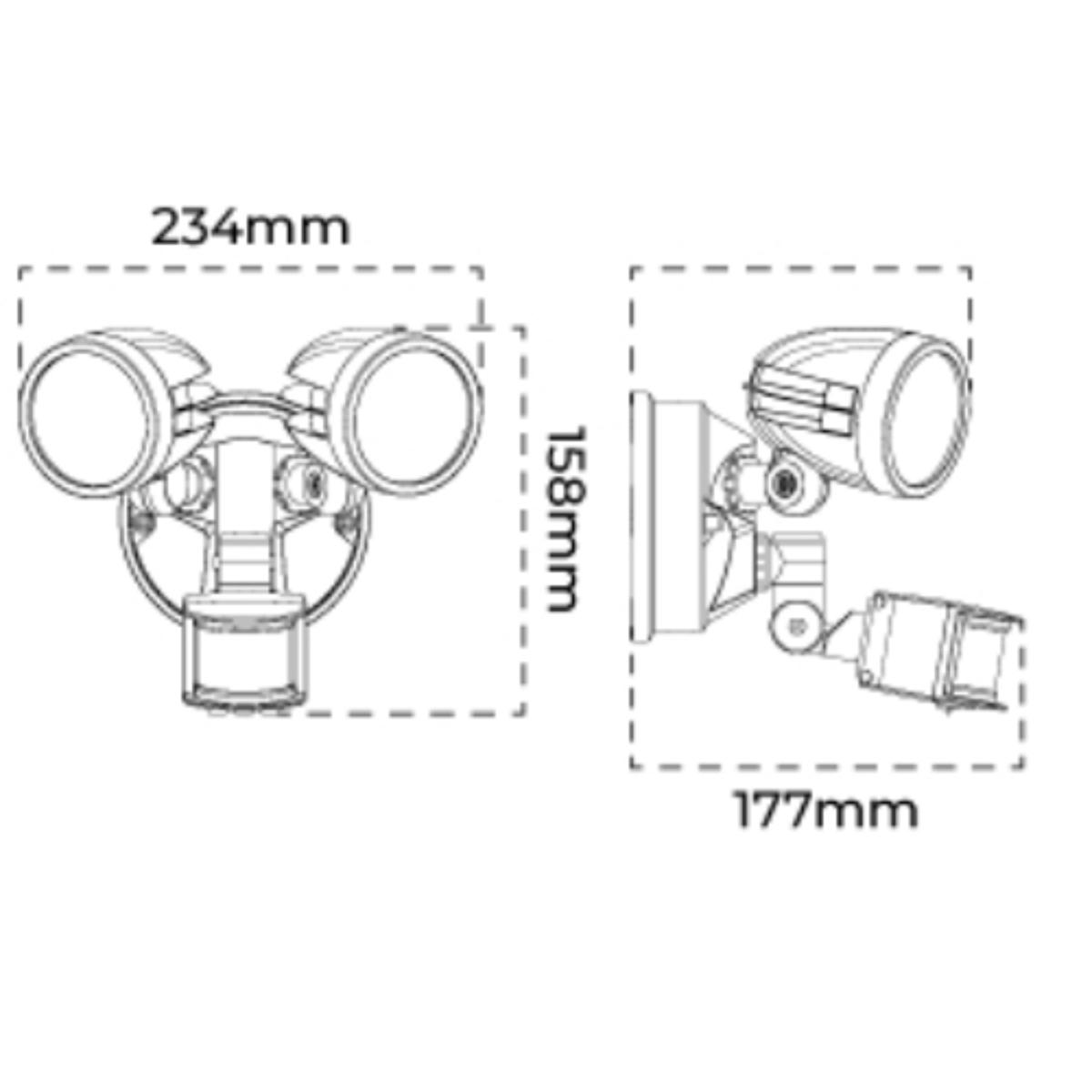 LED SPOTLIGHT CONDOR TWIN 23W CCT BLACK