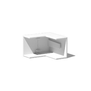 DUCT FLAT ELBOW BEND 25X16MM WHITE DUCT FLAT ELBOW BEND 25X16MM WHITE