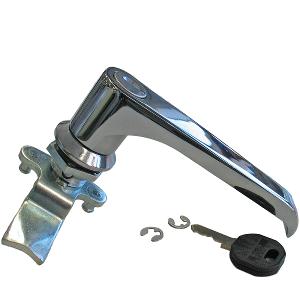 LOCK L HANDLE LOCKABLE CHROMED STEEL LOCK L HANDLE LOCKABLE CHROMED STEEL