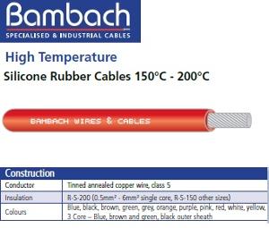 SILICONE RUBBER 50/0.25MM 200DEG RED