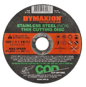 CUTTING DISC STAINLESS 100MM X 1MM X 16M CUTTING DISC STAINLESS 100MM X 1MM X 16M