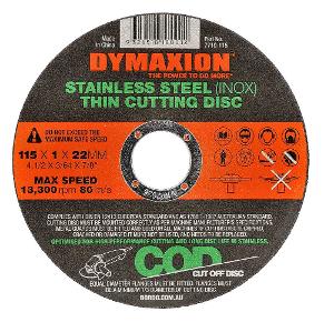 CUTTING DISC STAINLESS 115MM X 1MM X 22M CUTTING DISC STAINLESS 115MM X 1MM X 22M