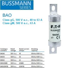 FUSE BOLT-IN OFFSET TAG 500VAC 63A BS88 FUSE BOLT-IN OFFSET TAG 500VAC 63A BS88