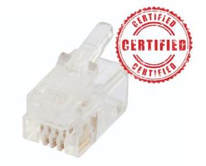 PLUG RJ11 4P4C ROUND SOLID 10PK