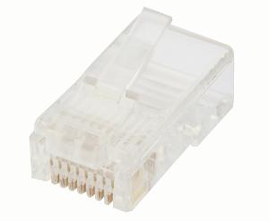 PLUG RJ45 8P8C ROUND SOLID 100PK