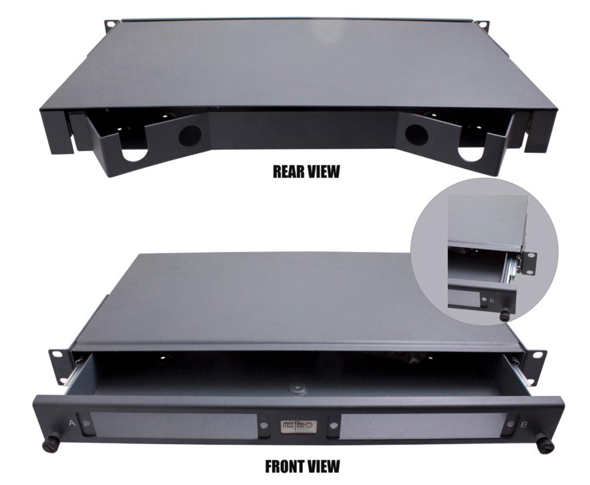 1RU SLIDING FOBOT ENCL FOR 2PAN/24FIBRE