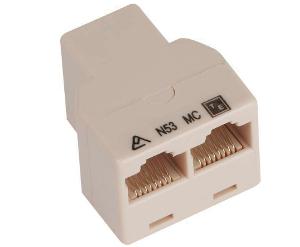 RJ45 T COUPLER FEMALE-FEMALE-FEMALE