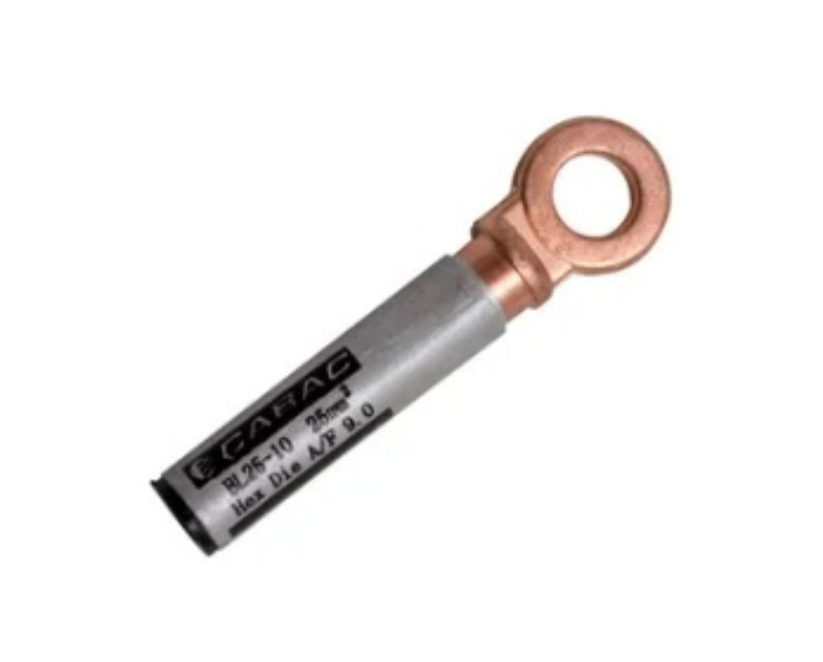 BI METAL CRIMP LUG 50MM M12 STUD