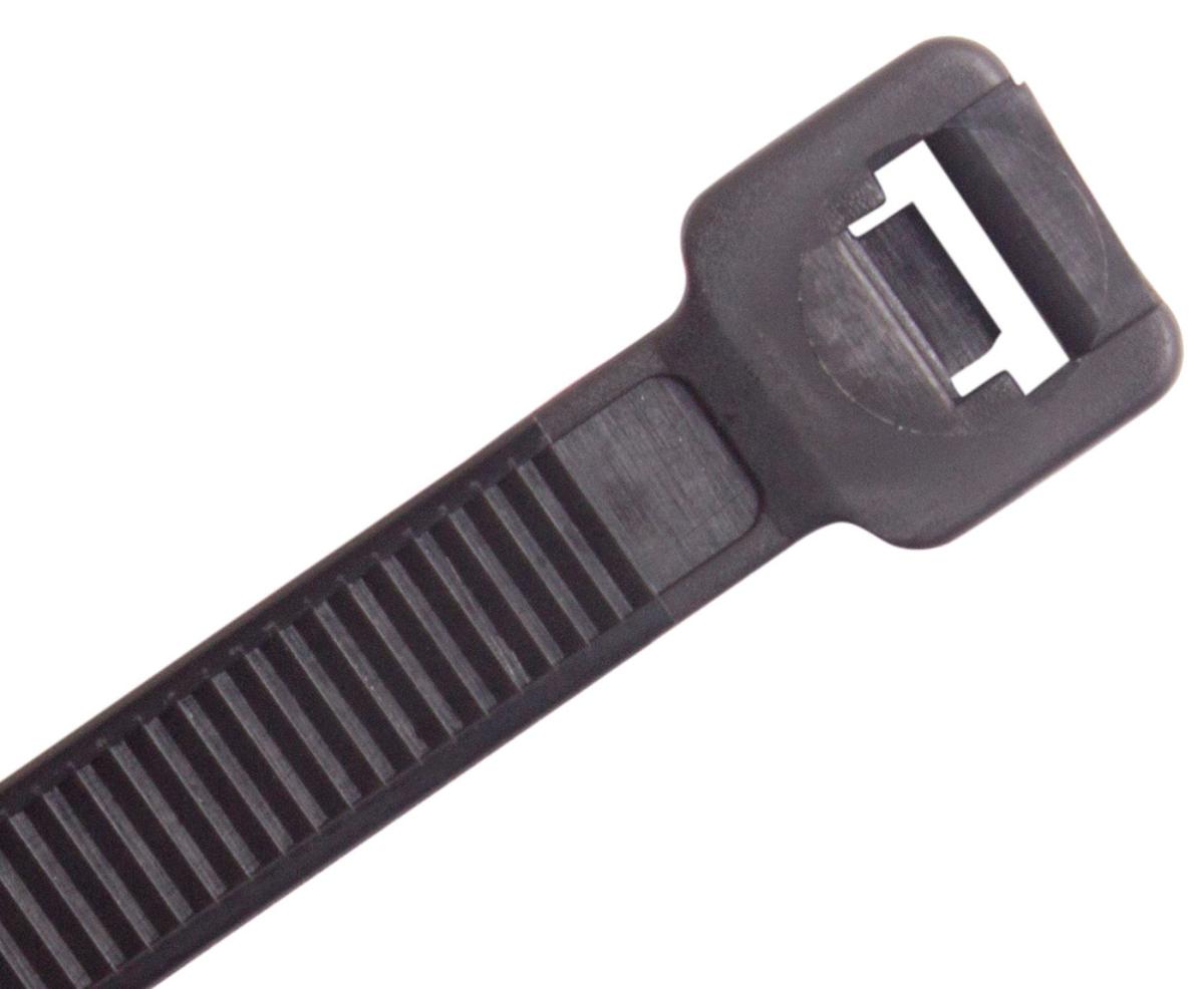 NYLON CABLE TIE 365X7.8MM BLACK 100PK