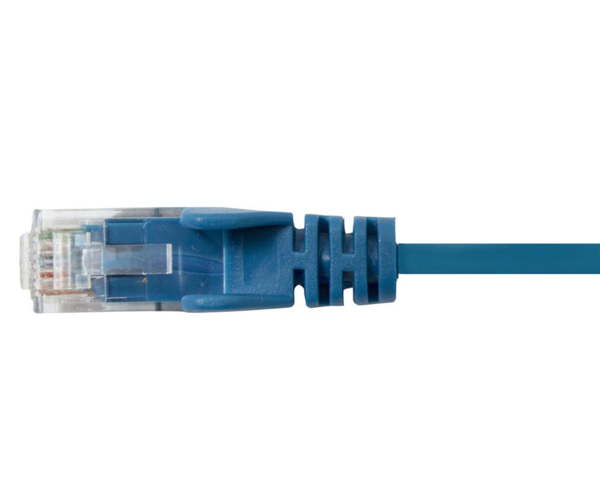 CAT6 PATCHLEAD SLIM 28AWG BLUE 1.0MTR