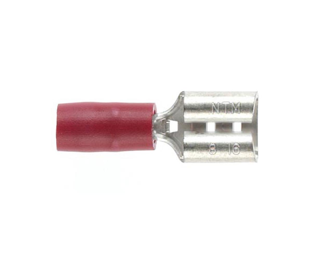 INSUL QC FEM RECEPT D/G 6.4MM RED 100PK