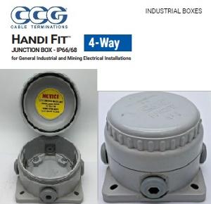JUNCTION BOX SIZE 0 GREY 20MM 4WAY