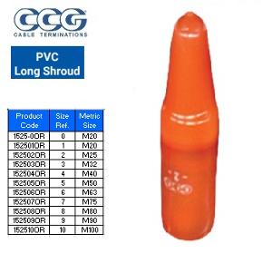 PVC LONG SHROUD SIZE 0 M20 ORANGE PVC LONG SHROUD SIZE 0 M20 ORANGE