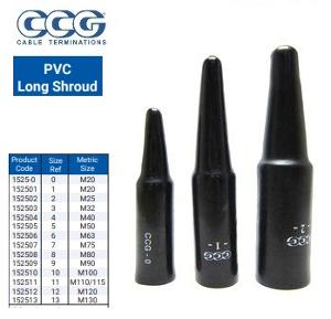 PVC LONG SHROUD SIZE 10 M100 BLACK PVC LONG SHROUD SIZE 10 M100 BLACK