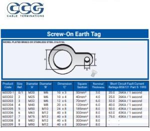 EARTH TAG 20MM SCREW ON EARTH TAG 20MM SCREW ON