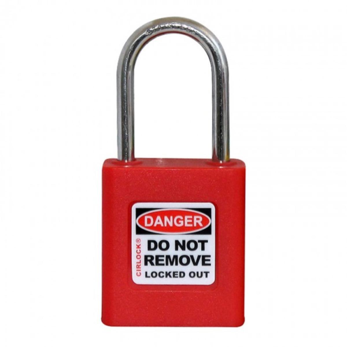 S/S SAFETY LOCKOUT PADLOCK 38MM RED