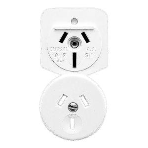 AUTO SOCKET MECH 10A S/P WHITE PANEL MNT AUTO SOCKET MECH 10A S/P WHITE PANEL MNT