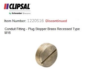 SCREW IN PLUG BRASS 16MM