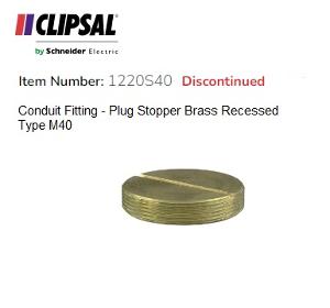 SCREW IN PLUG BRASS 40MM