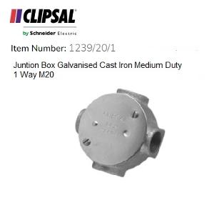 JUNCTION BOX ROUND GALV 20MM 1WAY JUNCTION BOX ROUND GALV 20MM 1WAY