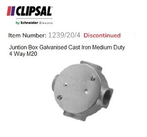 JUNCTION BOX ROUND GALV 20MM 4WAY JUNCTION BOX ROUND GALV 20MM 4WAY